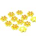 Produktbild Polyblumen mit Klebepunkt - gelb - 12 Stück - A 996