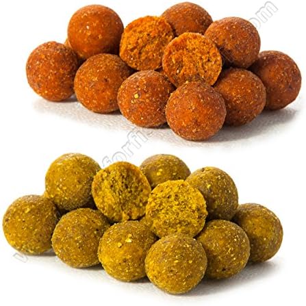 Carp Boilies 20mm Striking Scopex Secret Fruit Hook Hair Rigs Bait Fishing Session Handy Pack (Va06- 2x100g 20mm Scopex+Fruit Boilies Profess)
