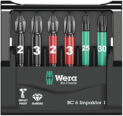 Wera Bit-Check 6 Impaktor 1 SB, 6 pièces