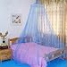 EJY Colors Bed Mosquito Netting Mesh Canopy Princess Round Dome Bedding Net (Blue)