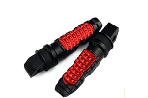 WEISI JenNiFer Universal-Fußrasten aus Metall für Beifahrer, Loch 8 mm, für Kawasaki Yamaha – Rot