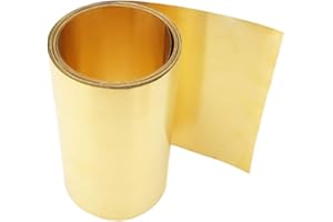 SOFIALXC - Rollo de lámina de latón (0,2 mm de grosor, 300 mm de ancho, 1000 mm)