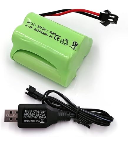 Nvizyeu 6V Batterie 1500mAh Rechargeable Nimh AA Pack Batterie pour RC Voiture RC Camion Jouet