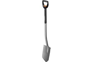 Fiskars Vanga telescopica a punta per terreni duri e sassosi, Lunghezza: 105-125 cm, Acciaio al boro di alta qualità, Nero/Argentato, SmartFit, 1001567