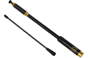 HYS Antenne SMA mâle VHF/UHF remplaçable compatible avec les talkie-walkies Yaesu Vertex TYT