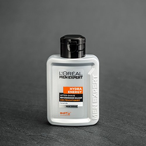 L’Oréal Men Expert Aftershave Balsam Hydra Energy reparierende After Shave Lotion pflegt nach der Rasur, 24h Anti-Austrocknung (dermatologich getestet, ohne Alkohol, schnell einziehend, fettet nicht) 1 x 100 ml - 6