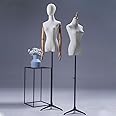 Female/Male Mannequin Dress Form Torso 135-190cm, with Detachable Head, Wooden Hands, Adjustable Dress Form Mannequin, Display Mannequin Body Mannequin Stand, for Clothing Jewelry Sewing (Female)