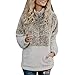 Produktbild Hanomes Damen Pullover,Mode Damen Samt Langarm Pullover Patchwork Sweatshirt Reißverschluss Rollkragen Taschen Kaschmir Pullover