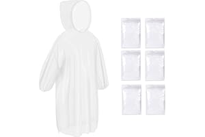 KYRILALI Regenponcho mit Kapuze Kordelzug Kapuze, Wasserdicht Einweg Regenjacken für Konzert, Wandern, Outdoor Festivals, Radfahren, Camping