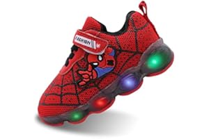 Jasmeko Baskets Enfants Chaussures LED Light Up Lumineuse Chaussures Garçons Bébés Filles Glow Mode Clignotant Sport Sneaker