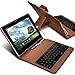 Produktbild ONX3 Samsung Galaxy Tab S2 8.0 WiFi 8" (Brown) Ultra-Slim Einstellbare Tablet-Case QWERTY Keyboard Standfuß für Android Tablet mit Micro USB Anschluss