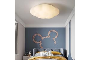 DUNMW Plafonnier LED Nuage Lustre Chaud et Romantique Plafonnier pour Chambre d'Enfant pour Chambre, Salon, chambre de garçon ou de fille, 36W, 3 Éclairages, 17,8''