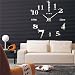Produktbild Xinlianda DIY Wanduhr 3D Rahmenlose Modern Clock Acryl Spiegel Metall Wandaufkleber groß Uhr Home Decor (Silber 3)