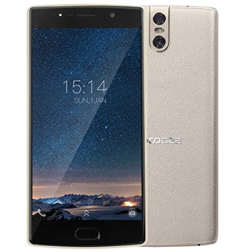 DOOGEE BL7000 - smartphone da 5,5 pollici FHD Android 7.0 con batteria 7060mAh, fotocamere triple (13MP + 13MP + 13MP), struttura in pelle + corpo in metallo, MTK6750T Octa Core 4GB RAM 64GB ROM, carica rapida 12V2A - Oro