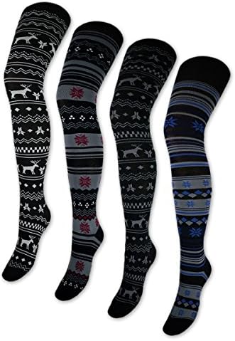 sockenkauf24 Women's Animal Print Tights multi-coloured Muster Rot M