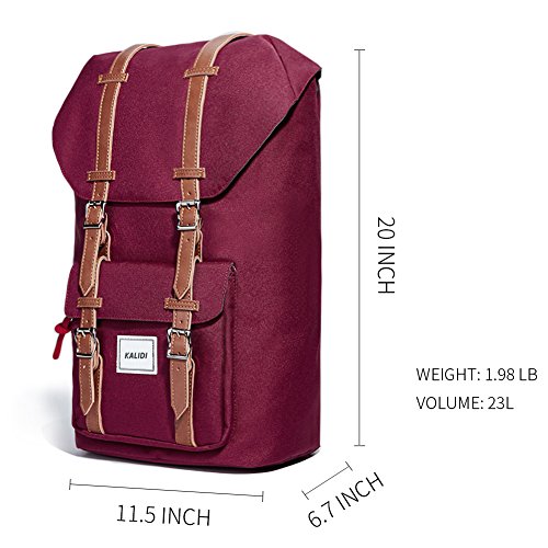 KALIDI 17 Zoll Laptop Rucksack Backpack Schulrucksack für bis zu 15.6 zoll Laptop Notebook Computer Arbeit Campus Studenten Outdoor Reisen Wandern mit Großer Kapazität - 2