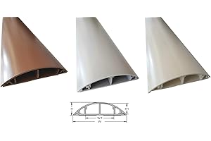 NETPROSHOP 1m Fussboden Kabelkanal 120mm Breite selbstklebend, Farbe:Weiss