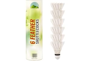THE LITTLE CHILTERN CO Little Chiltern Co 6 Pack Badminton Shuttlecocks | White Shuttles with Straight Flight & Control | High-Speed Lightweight Badminton Balls with Storage Tube for Indoor Outdoor Sports Game