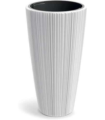 Klocke Pflanzgefäße Vaso per Piante Moderno e di Alta qualità – Fibra di Vetro – con Inserto – Indoor & Outdoor – Resistente alle intemperie e al Gelo – Fioriera/Vaso/Vaso