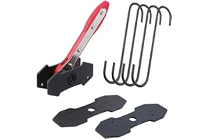 QISF Ratcheting Brake Caliper Press,Universal Car Ratcheting Caliper Piston Spreader Brake Caliper Press Tool + 4Pcs Brake Caliper Hangers Brake Caliper Hook with Rubber Tips