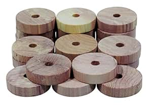 20er Set Mottenschutz Mottenstop aus Zedernholz (12x Bügelringe