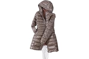 WSPDSD Femme Duvet De Canard Vestes Hiver Plus La Taille Ultra-Léger À Capuche Femmes Manteau En Duvet Portable Long Parkas Rembourré Puffer Pardessus 6XL 7XL - Vert Armée, 4XL