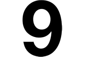 ISECUR Adesivo con numero 9 di colore nero, altezza 10 cm, numero di casa autoadesivo, numero da incollare, per esterni, cassetta delle lettere, porta I resistente alle intemperie, kfz_673_9