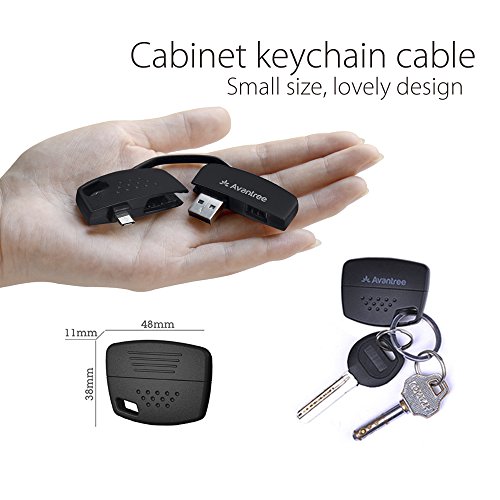 Avantree 4er Packung Micro USB Kabel (ein Schlüsselanhänger, 6.6ft, 3.3ft, 1ft) Kurz, Lang, Sync-und Ladekabel für Android, Samsung, HTC, Sony Handys. - 3