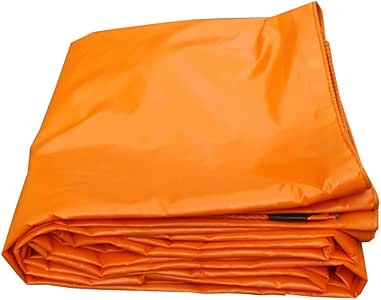 QZ® Orange Tarpaulin 100% Waterproof w/Grommets Heavy Duty PVC Tarp