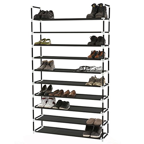 Scarpiera Coperta 10 Ripiani - Organizer Per 40-50 Scarpe Con Tasc