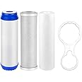 SHAPURE CTO GAC Spun(pp) Carbon Filter of 10 inch Set Replacement Filters for Under Sink and Commercial RO Water Purifier - Set of 3