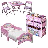 Room in a Box mit Modellauswahl - Kindermöbel - Möbel - Kinderbett - Bett - Tisch - Stühle - Kindertisch - Kinderstühle (Princess)
