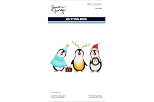 Spellbinders Troquel grabado por Simon Hurley-Playful Penguins, Let It Snow, uno