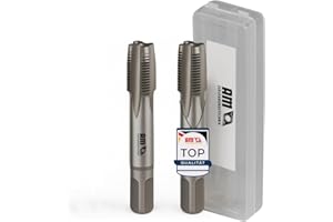 AM-Zerspanungstechnik Gewindeschneider Set M14 x 1,5 | Vorschneider + Fertigschneider | Gewindebohrer Set 2-tlg. | Handgewindebohrer (M14x1,5)