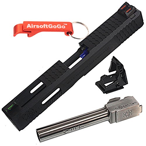 Archives Custom Slide S Type para Marui WE G17 Airsoft GBB ( Plata, Cañon) - AirsoftGoGo Llavero Incluido