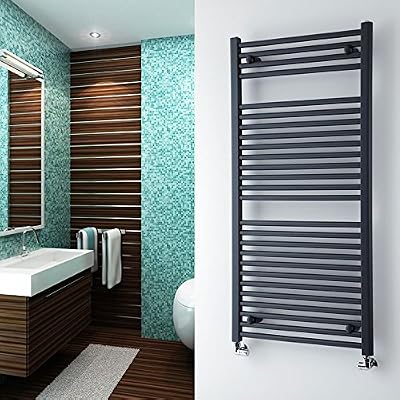 Hudson Reed - Sèche Serviettes Anthracite - Gamme Loa - 120 X 60 X 3 CM 815 Watts