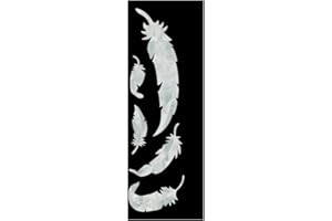 Inlaystickers Stickers pour Guitares et Basses - White Feathers B-158WF-WT