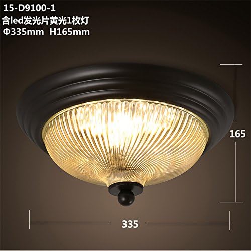 MeloveCc ceiling lights Creativity.The Ledthe Children'S Room Eye Protection Home Lighting American Retro Energy Saving Circular Continental Wc Yellow 335*165Mm