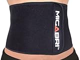 MIGABRI Waist Trimmer XT10 Adjustable Slimming Belt Accelerates Weight Loss and Ab Toning - Lower Back & Lumbar Support For Men & Women - FREE Mini Microfibre Sweat Towel & Trimming Guide