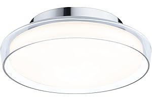 Paulmann 71078 Plafoniera LED Selection Bathroom Luena IP44 3000K 600lm 230V 11,5W vetro, cromo, luce da bagno