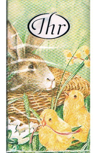 2 Packs of Paper Pocket Tissues Bunny and Chicks