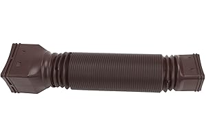 fansheng Extension de Descente de Gouttière, Rallonge Télescopique de Tuyau de Descente de Gouttière en PE à Bonne éLasticité, 20Inch to 59Inch Rain Gutter Drainage Pipe Down Spout Drain (Brun)