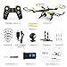 Produktbild H39WH FPV Drohne mit LED Nachtlampe, Kobwa 720P Wifi HD Live Video RC Quadrocopter mit Höhenhaltung 2.4G 4CH 6-aixs 360° Stunt Flip - Schwarz