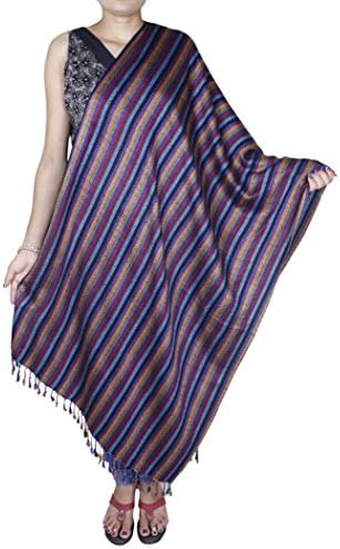 Women Fashion - Striped Soft Scarf Wrap Indian Shawl Winter -214 x 76 CM