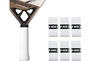 ACE HIT Grip Padel Liso Blanco | Evita Errores no forzados en la Pista por Falta de Agarre. Overgrip Padel Extra Adherente con Alta absorción al Sudor
