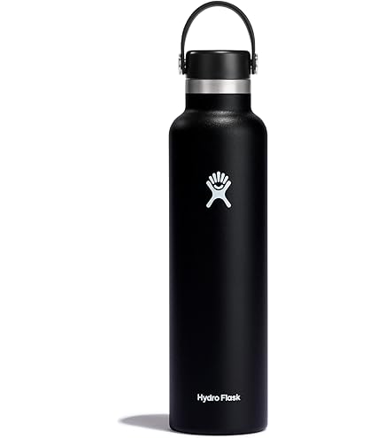 Owala FreeSip C03766 Geïsoleerde roestvrijstalen waterfles met drukknop en ingebouwd rietje, 710 ml, zeer, zeer donker