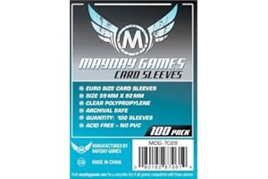 100 Mayday Games 59 x 92 European Size - Clear - EU Euro Board Game Sleeves by Mayday Games