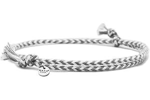 Nato Cuff Pleciona bransoletka bawełniana, ręcznie wykonana we Francji, zawieszka ze stali nierdzewnej 316L, regulowana, męska lub damska biżuteria, Adjustable, Bawełna Stal nierdzewna