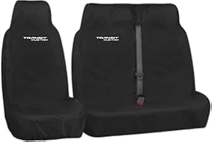 JH AUTOSTORES -777- HEAVY DUTY VAN SEAT COVERS 2+1 BLACK WATERPROOF TO FIT FORD TRANSIT CUSTOM 2013-2024