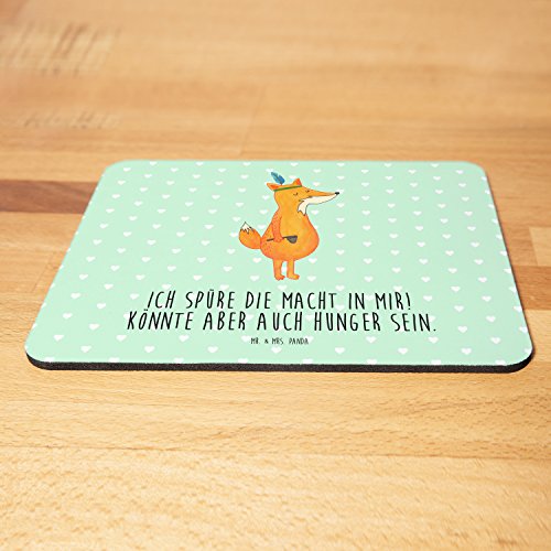 Mr. & Mrs. Panda Mauspad Druck Fuchs Indianer – 100% handmade in Norddeutschland – Indianer, Fuchs, Füchse, Hunger, Kochen, Koch, Küche, Spüre die Macht, Spruch, lustig, witzig, Mouse Pad, Mousepad, Computer, PC, Männer, Mauspad, Maus, Geschenk, Druck, Schenken, Motiv, Arbeitszimmer, Arbeit, Büro Indianer, Fuchs, Füchse, Hunger, Kochen, Koch, Küche, Spüre die Macht, Spruch, lustig, witzig, - 3